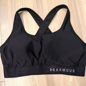 Under Armour Black Cross-Back Medium Support Sports Bra